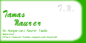 tamas maurer business card